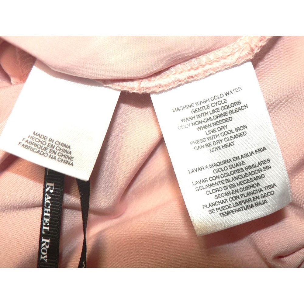 Rachel  Rachel  Roy Bret Long Sleeve Faux Wrap Dress in Blush Pink Small - Picture 8 of 8